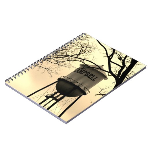 Campbell CA Water Tower Spiral Notebook Notizblock (Linke Seite)
