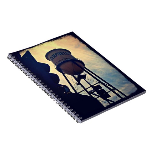 Campbell CA Water Tower Spiral Notebook Notizblock (Rechte Seite)