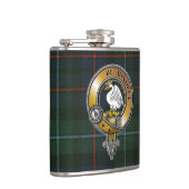 Campbell Cawdor Tartan & Abzeichen Flachmann (Rechts)