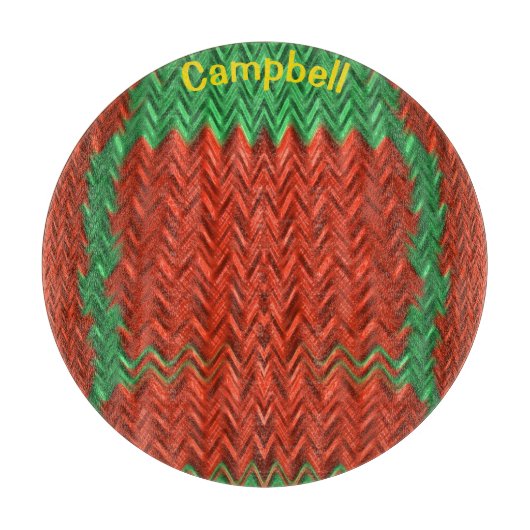 CAMPBELL ~ CHRISTMAS Original-Fraktal Design Schneidebrett (Vorderseite)
