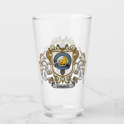 Campbell Clan Abzeichen Glas (Rückseite)