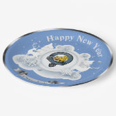 Campbell Clan Abzeichen Personalisiert Winter Pappteller (Schrägansicht)