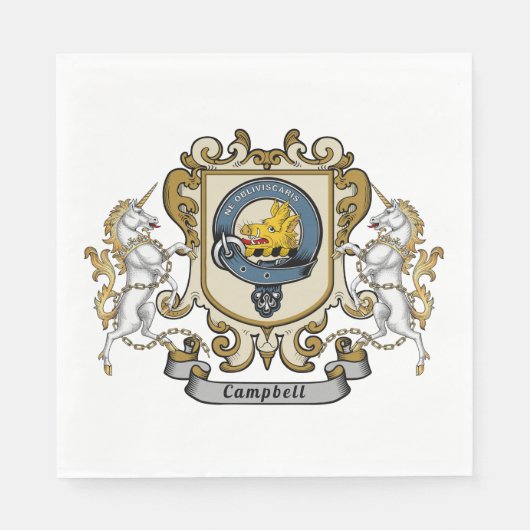 Campbell Clan Abzeichen Serviette (Vorderseite)