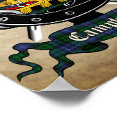 Campbell Clan Abzeichen & Tartan 8.5x11 Poster (Ecke)