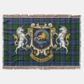 Campbell Clan Abzeichen & Tartan Decke (Vorderseite)