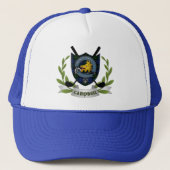 Campbell Clan Abzeichen & Tartan Golf Truckerkappe (Vorderseite)