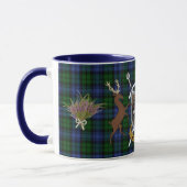 Campbell Clan Abzeichen & Tartan Highland Tasse (Links)