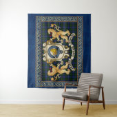 Campbell Clan Abzeichen & Tartan mit Löwen Tapeste Wandteppich (Beispiel)