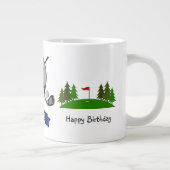 Campbell Clan Abzeichen & Tartan Personalisiert Go Jumbo-Tasse (Rechts)