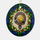 Campbell Clan Abzeichen & Tartan Personalisierte W Keramik Ornament (Links)