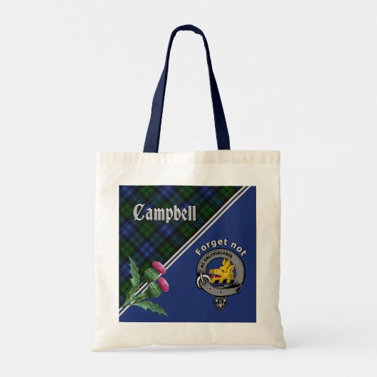 Campbell Clan Abzeichen & Tartan Tragetasche (Rückseite)