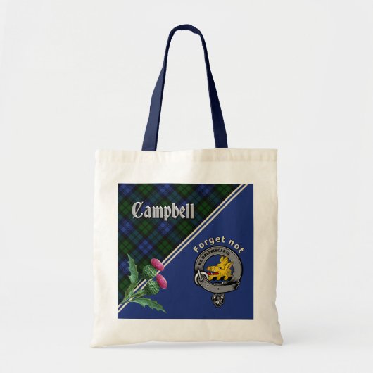 Campbell Clan Abzeichen & Tartan Tragetasche (Vorne)