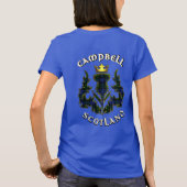 Campbell Clan Abzeichen & Tartan w/Motto T-Shirt (Rückseite)