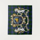 Campbell Clan Abzeichen & Tartan Wandteppich (Vorderseite)