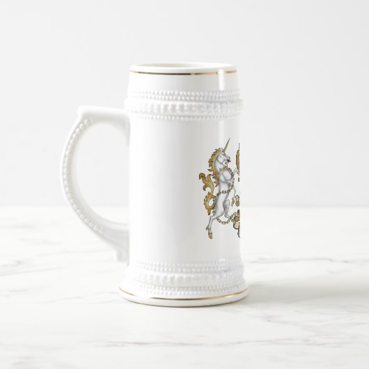 Campbell Clan Abzeichen & Unicorn Bierglas (Links)