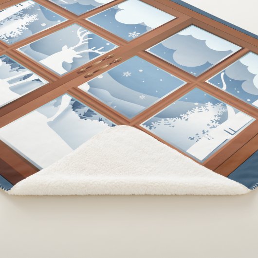 Campbell Clan Abzeichen Winter Szene Groß Sherpadecke (3/4)