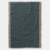 Campbell Clan Ancient Light Blue und Green Tartan Decke (Vorderseite Vertikal)