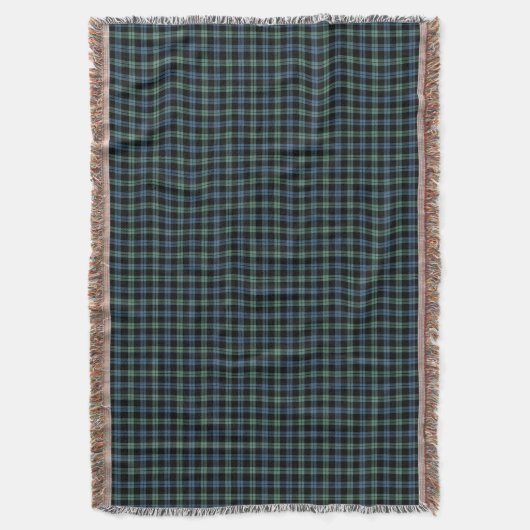 Campbell Clan Ancient Light Blue und Green Tartan Decke (Vorderseite Vertikal)
