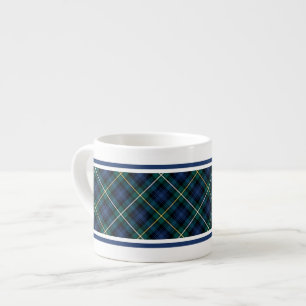 Campbell-Clan Navy Blau Schottischer Tartan Espressotasse