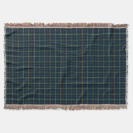 Campbell Clan Navy Blue und Green Tartan Decke