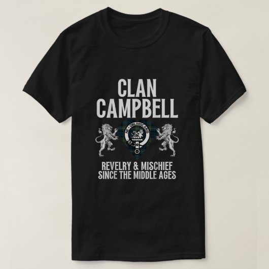 Campbell Clan Scottish Name Coat Arms Tartan Fa T-Shirt (Design vorne)