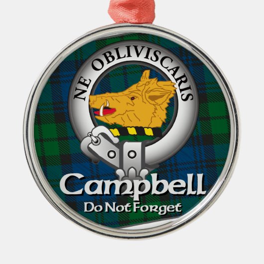 Campbell-Clan Silbernes Ornament (Vorne)