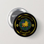 Campbell Clan & Tartan Button (Vorne & Hinten)
