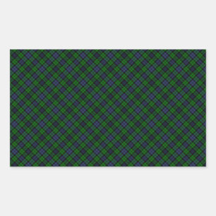 Campbell Clan Tartan Designed Print Rechteckiger Aufkleber