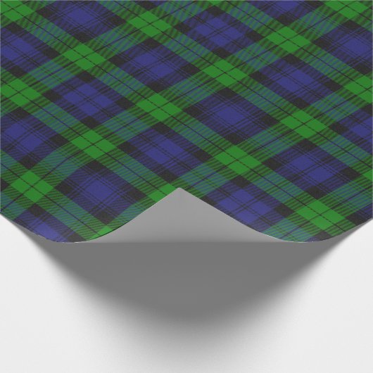 Campbell Clan Tartan Kariert Black Watch Geschenkpapier (Ecke)