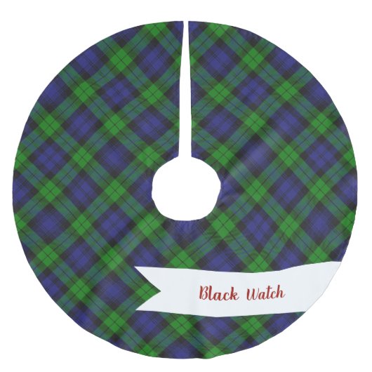 Campbell Clan Tartan Kariert Black Watch Polyester Weihnachtsbaumdecke (Vorderseite)