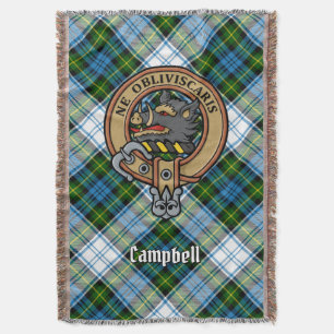 Campbell Crest über Dress Tartan Decke