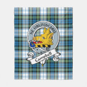 Campbell Dress Ancient Clan Abzeichen Tartan Karie Fleecedecke (Vorderseite)