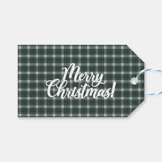 Campbell Dress Ancient Clan Tartan Weihnachten Geschenkanhänger (Vorderseite (Horizontal))