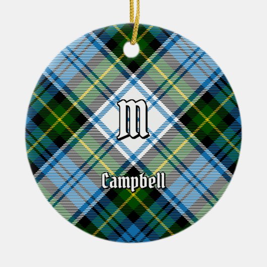 Campbell Dress Tartan Keramik Ornament (Vorne)