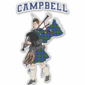 Campbell Dudelsackpfeifer Aufkleber (Vorderseite)