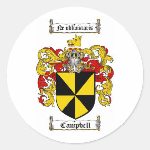 CAMPBELL-FAMILIENWAPPEN - CAMPBELL-WAPPEN RUNDER AUFKLEBER