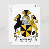 Campbell Familienwappen Postkarte (Vorne/Hinten)