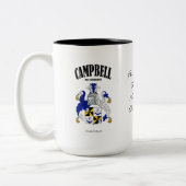 Campbell Familienwappen, Übersetzung und Bedeutung Zweifarbige Tasse (Links)