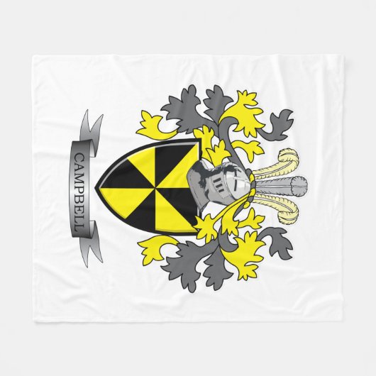 Campbell-Familienwappen-Wappen Fleecedecke (Vorderseite (Horizontal))