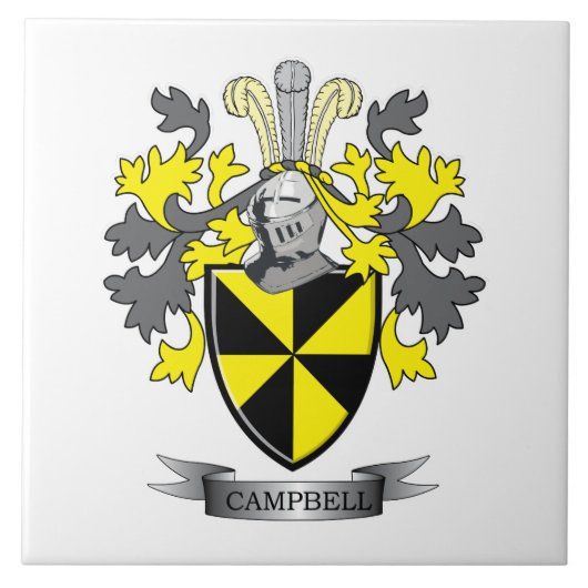 Campbell-Familienwappen-Wappen Fliese (Vorderseite)