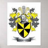 Campbell Family Crest Coat of Arms Poster (Vorne)