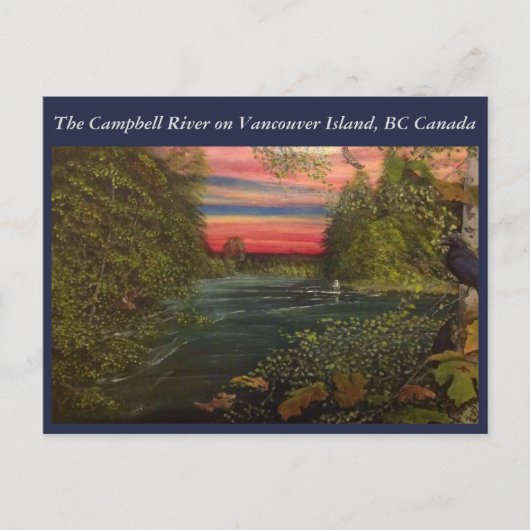 Campbell-Fluss-Angelausflug auf Vancouver-Insel Postkarte (Vorderseite)