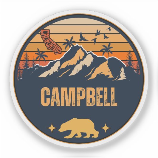 Campbell, Kalifornien Aufkleber (Vorderseite)
