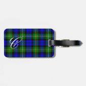 Campbell Kariert Tartan Gepäckmarke Gepäckanhänger (Rückseite horizontal)