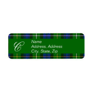 Campbell kariertes Tartan-Adressen-Etikett