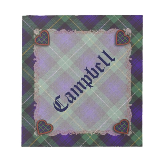 Campbell of Argyll Scottish Clan tartan - Kariert Notizblock (Vorderseite)