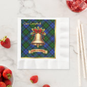 Campbell Personalisiert Tartan Christmas Serviette (Beispiel)
