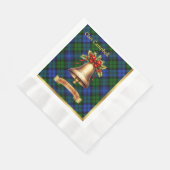 Campbell Personalisiert Tartan Christmas Serviette (Ecke)
