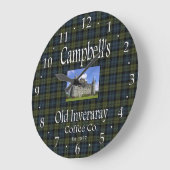 Campbell’s Old Inveraray Coffee Co. Wall Clock Große Wanduhr (Winkel)