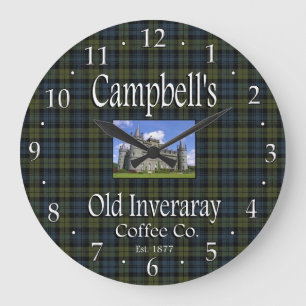 Campbell’s Old Inveraray Coffee Co. Wall Clock Große Wanduhr